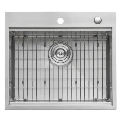 Top Mount 25x22 Ruvati Workstation Kitchen Sink With Accessories