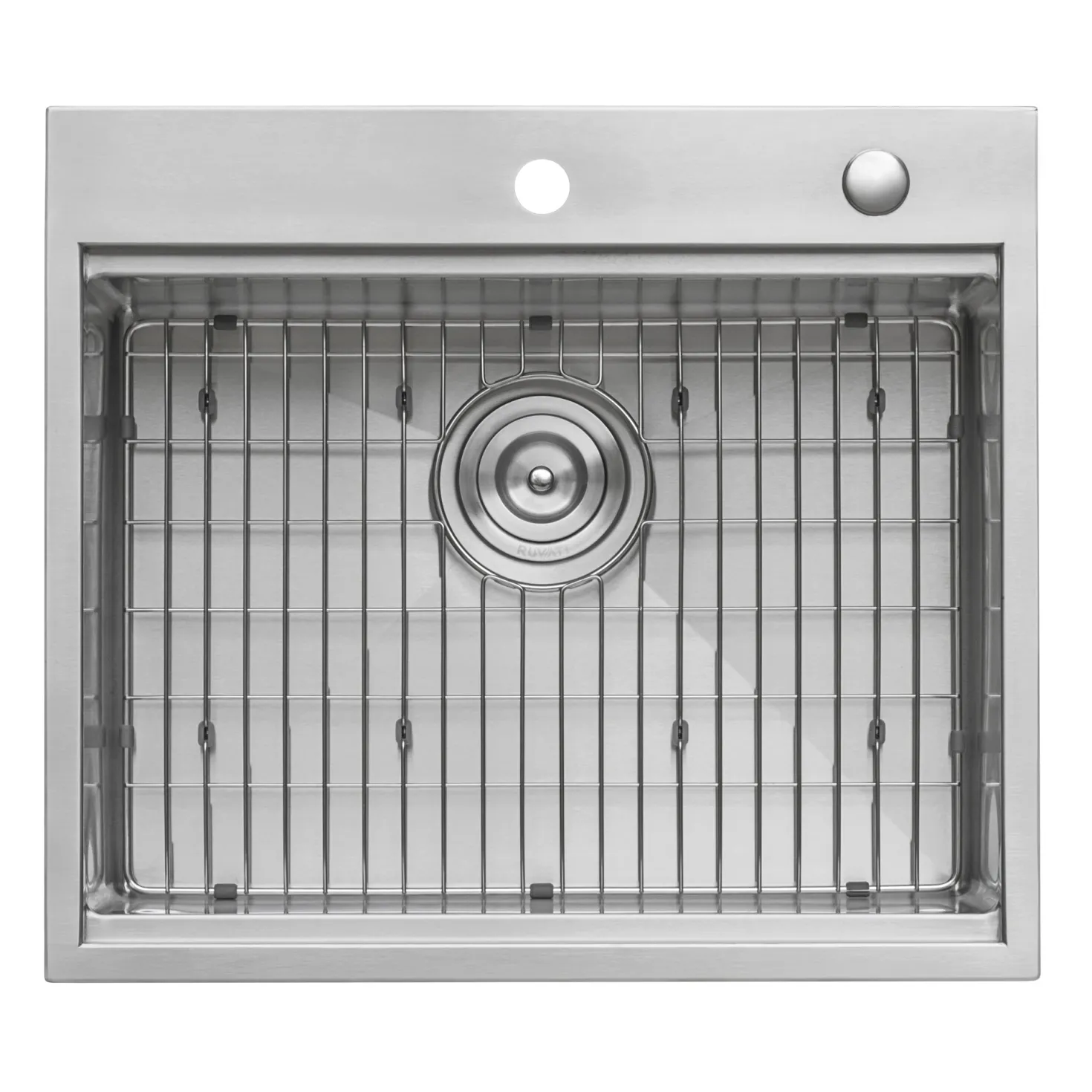 Top Mount 25x22 Ruvati Workstation Kitchen Sink With Accessories