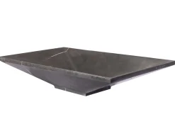 Ultra Modern Rectangular Vessel Sink in Honed Pietra Grey Marble