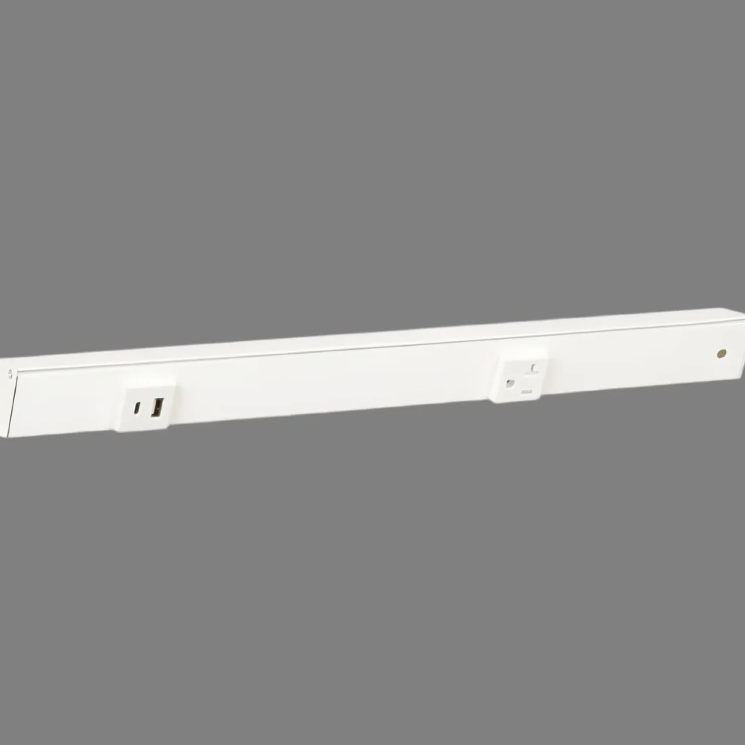 Under Cabinet Power Strip with USB Port & Outlets | White Finish