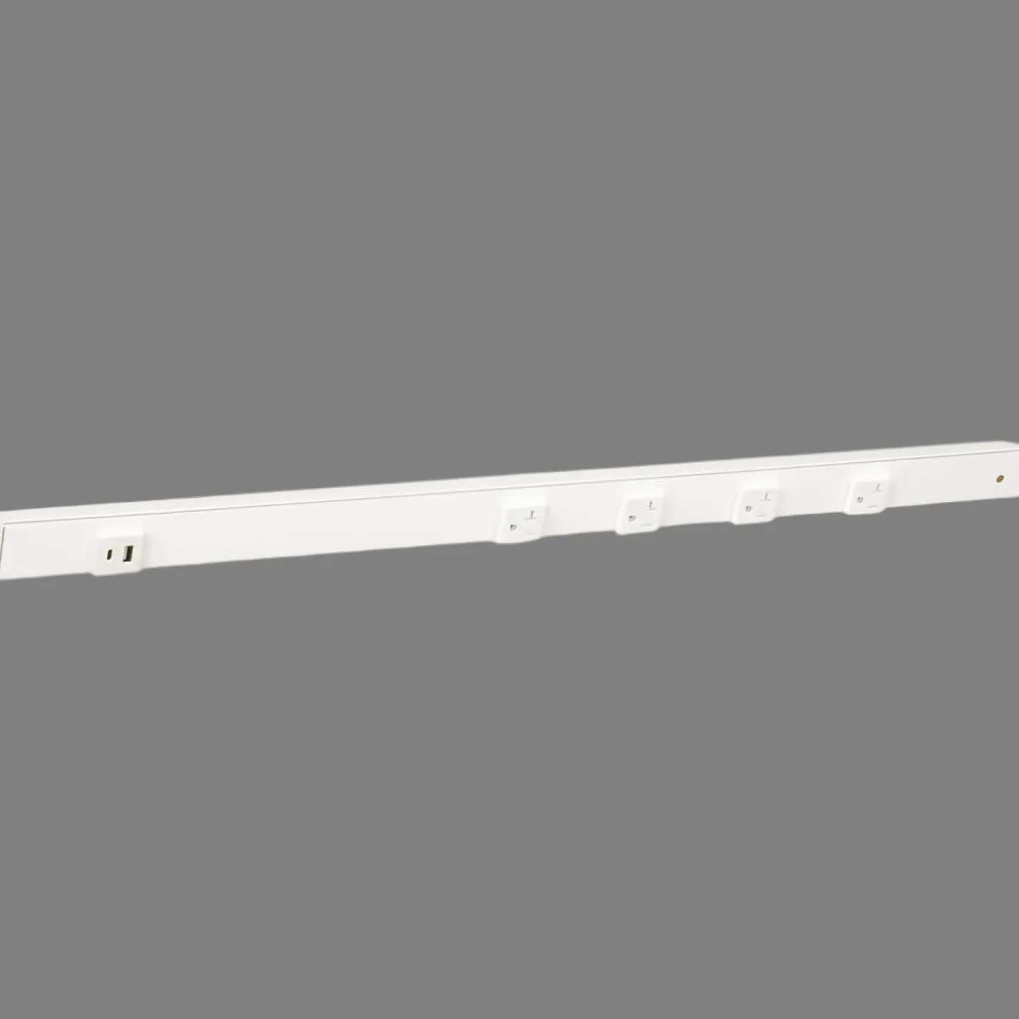 Under Cabinet Power Strip with USB Port & Outlets | White Finish