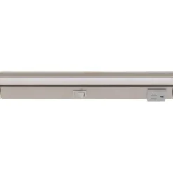Under Cabinet Power Strip with High-Output LED Light in Satin Nickel