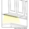 Under Cabinet Power Strip with High-Output LED Light in Bronze