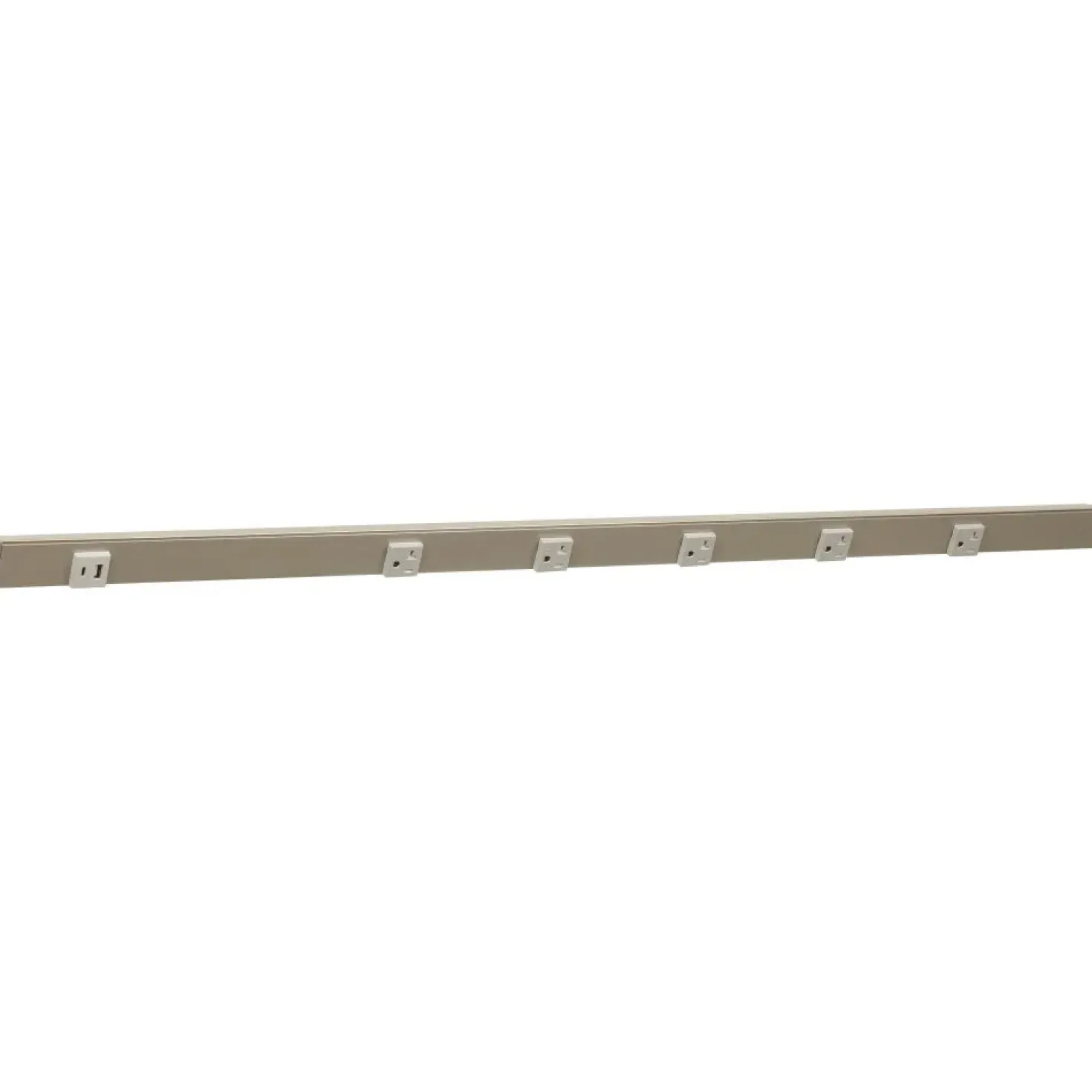 Under Cabinet Power Strip with USB Port & Outlets | Satin Nickel Finish