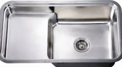 33" Undermount 18 Gauge Single Bowl Stainless Steel Kitchen Sink