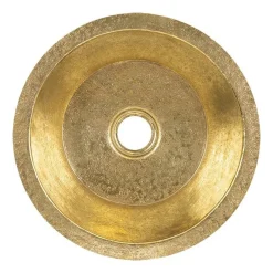 14" Undermount Round Terra Firma Thick Polished Brass Prep Sink