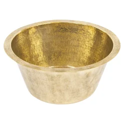 16" Undermount Round Terra Firma Thick Polished Brass Prep Sink