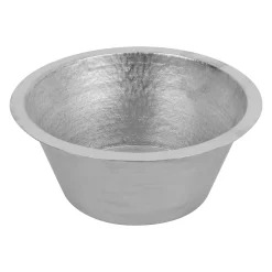 16" Undermount Round Terra Firma Thick Nickel Plated Prep Sink