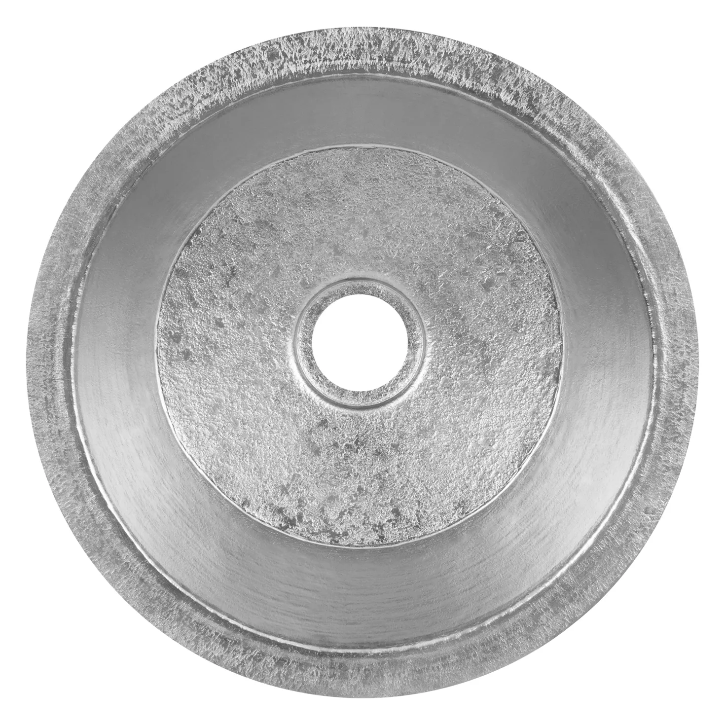 14" Undermount Round Terra Firma Thick Nickel Plated Prep Sink