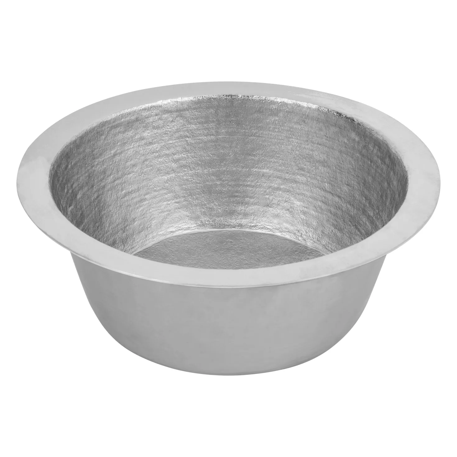 14" Undermount Round Terra Firma Thick Nickel Plated Prep Sink
