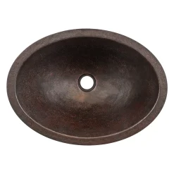 Undermount 19" x 14" Terra Firma 10 Gauge Thick Copper Bathroom Sink