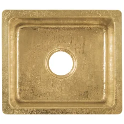 Undermount 16" x 14" Terra Firma Thick Polished Brass Prep Sink