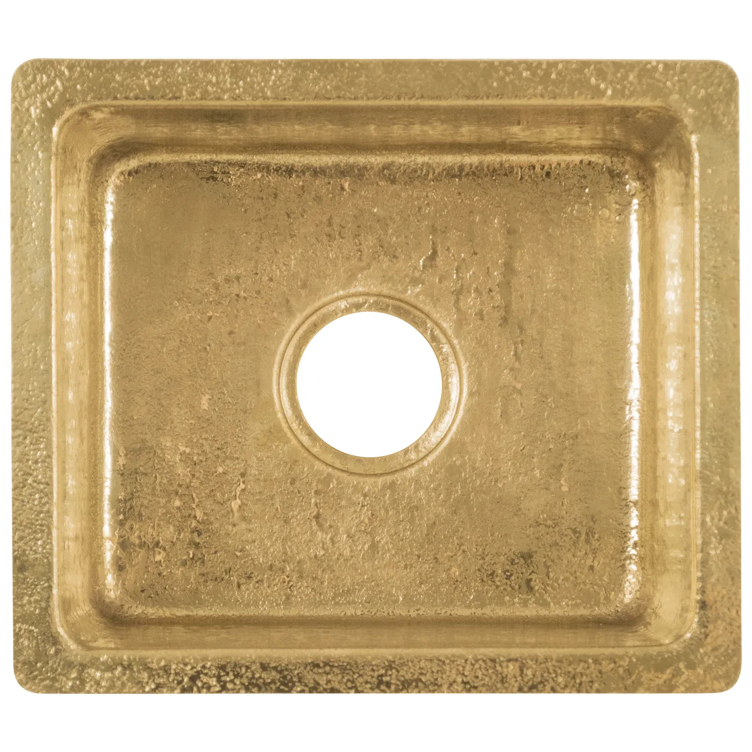 Undermount 16" x 14" Terra Firma Thick Polished Brass Prep Sink