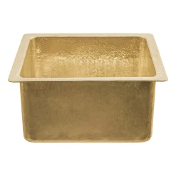 Undermount 16" x 14" Terra Firma Thick Polished Brass Prep Sink