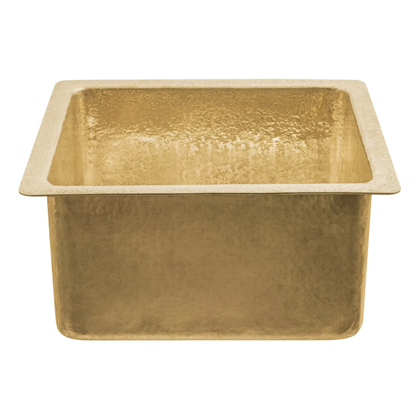 Undermount 16" x 14" Terra Firma Thick Polished Brass Prep Sink