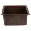 Undermount 16" x 14" Terra Firma Thick Copper Prep Sink