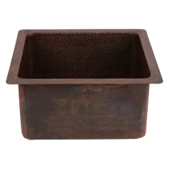 Undermount 16" x 14" Terra Firma Thick Copper Prep Sink