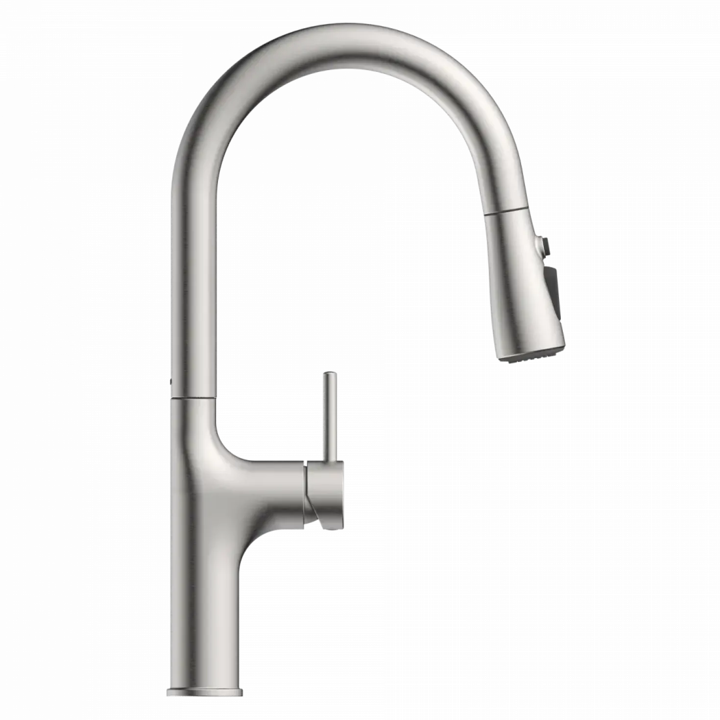 Wasserwerk Arched Pull-Down Kitchen Faucet in Brushed Nickel