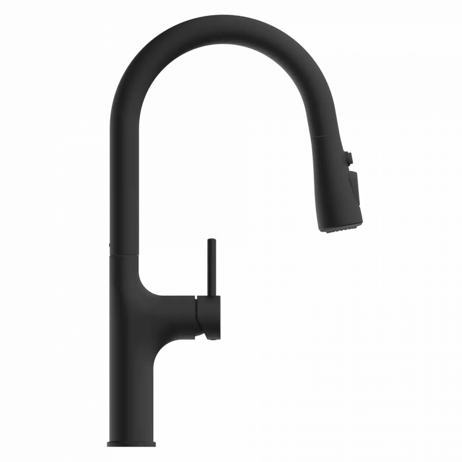 Wasserwerk Arched Pull-Down Kitchen Faucet in Matte Black