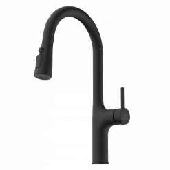 Wasserwerk Arched Pull-Down Kitchen Faucet in Matte Black