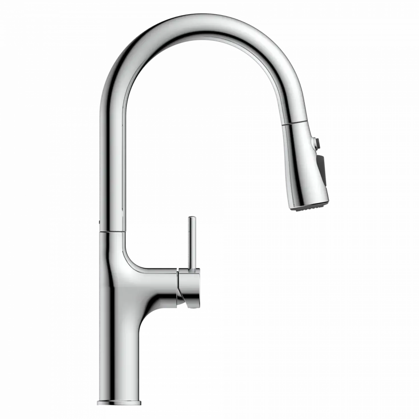 Wasserwerk Arched Pull-Down Kitchen Faucet in Chrome