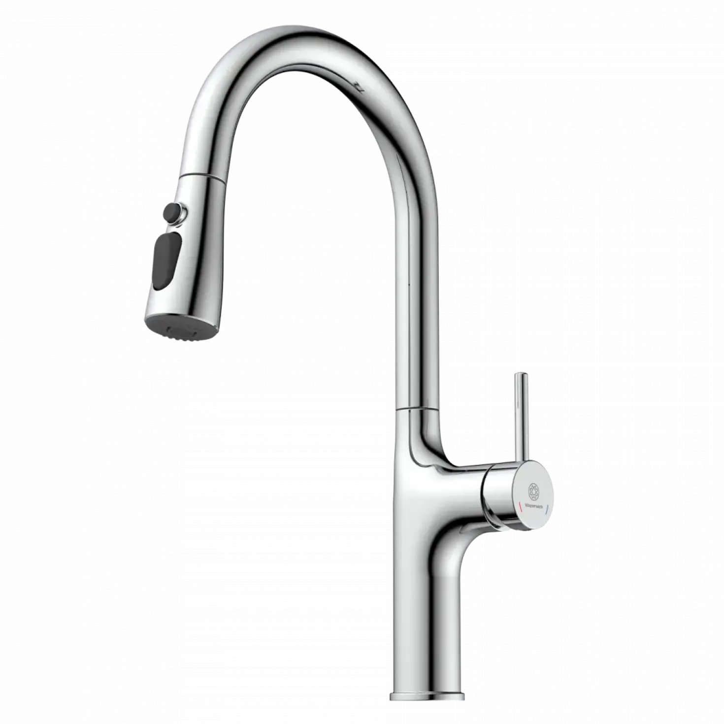 Wasserwerk Arched Pull-Down Kitchen Faucet in Chrome