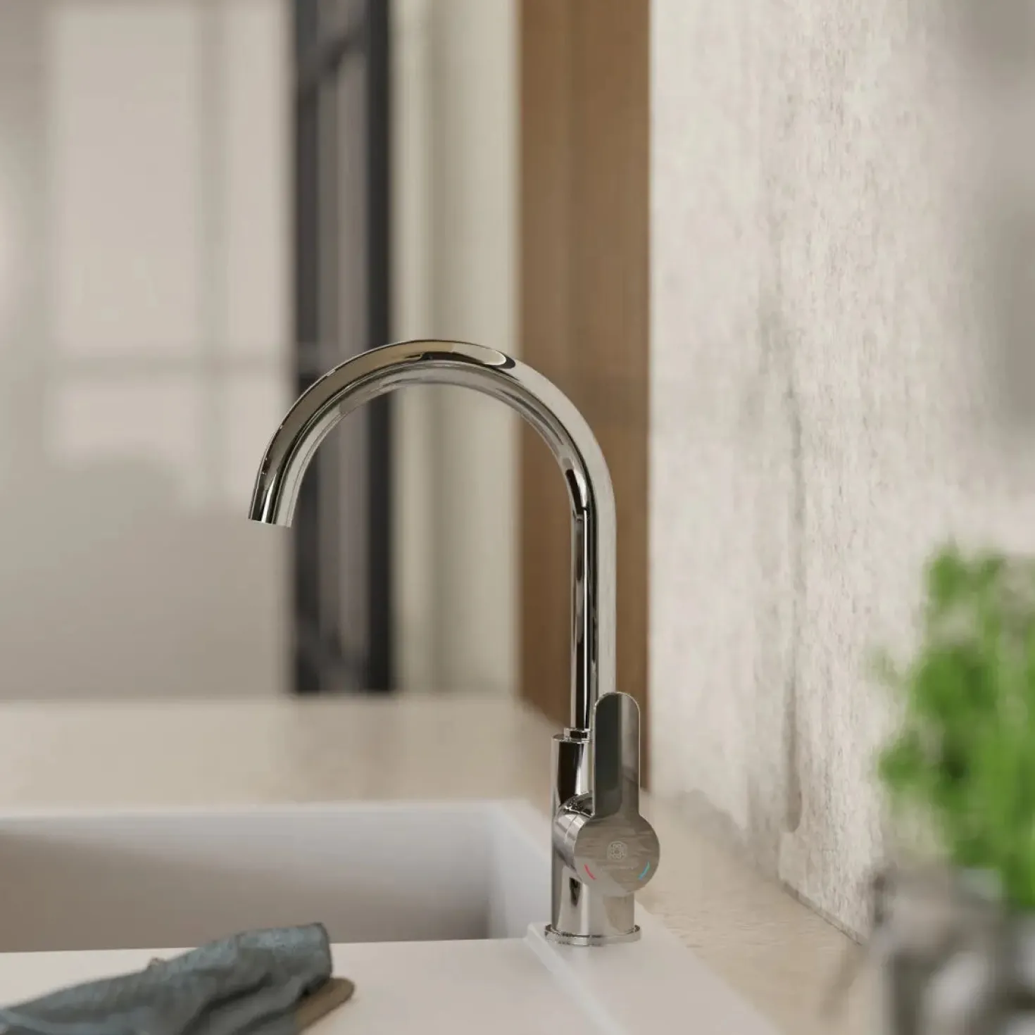 Wasserwerk Curved Bar Faucet in Chrome