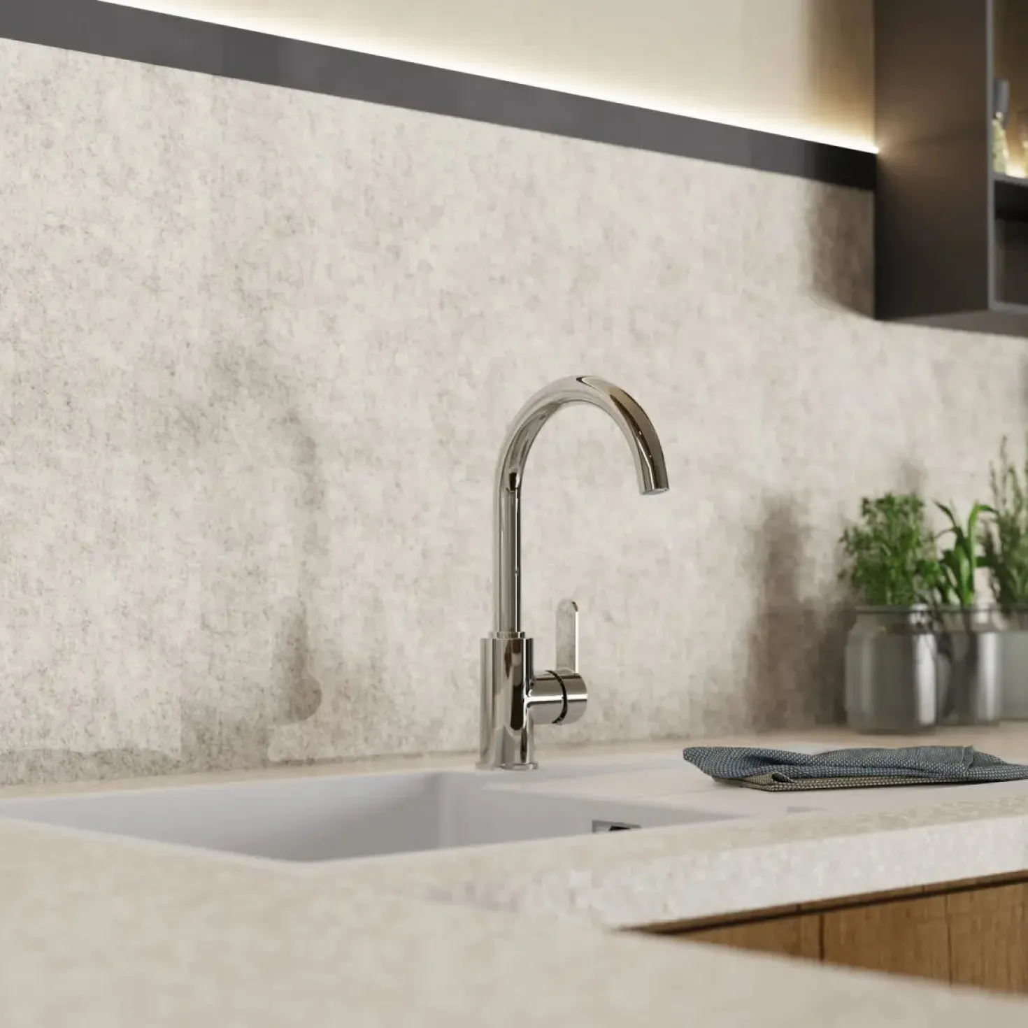 Wasserwerk Curved Bar Faucet in Chrome