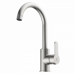 Wasserwerk Curved Bar Faucet in Brushed Nickel