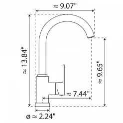 Wasserwerk Curved Bar Faucet in Brushed Nickel