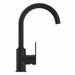 Wasserwerk Curved Bar Faucet in Matte Black