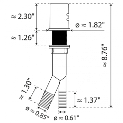 Wasserwerk Dishwasher Air Gap in Matte Black