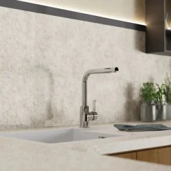Wasserwerk Felis Single Hole Straight Kitchen Faucet in Chrome