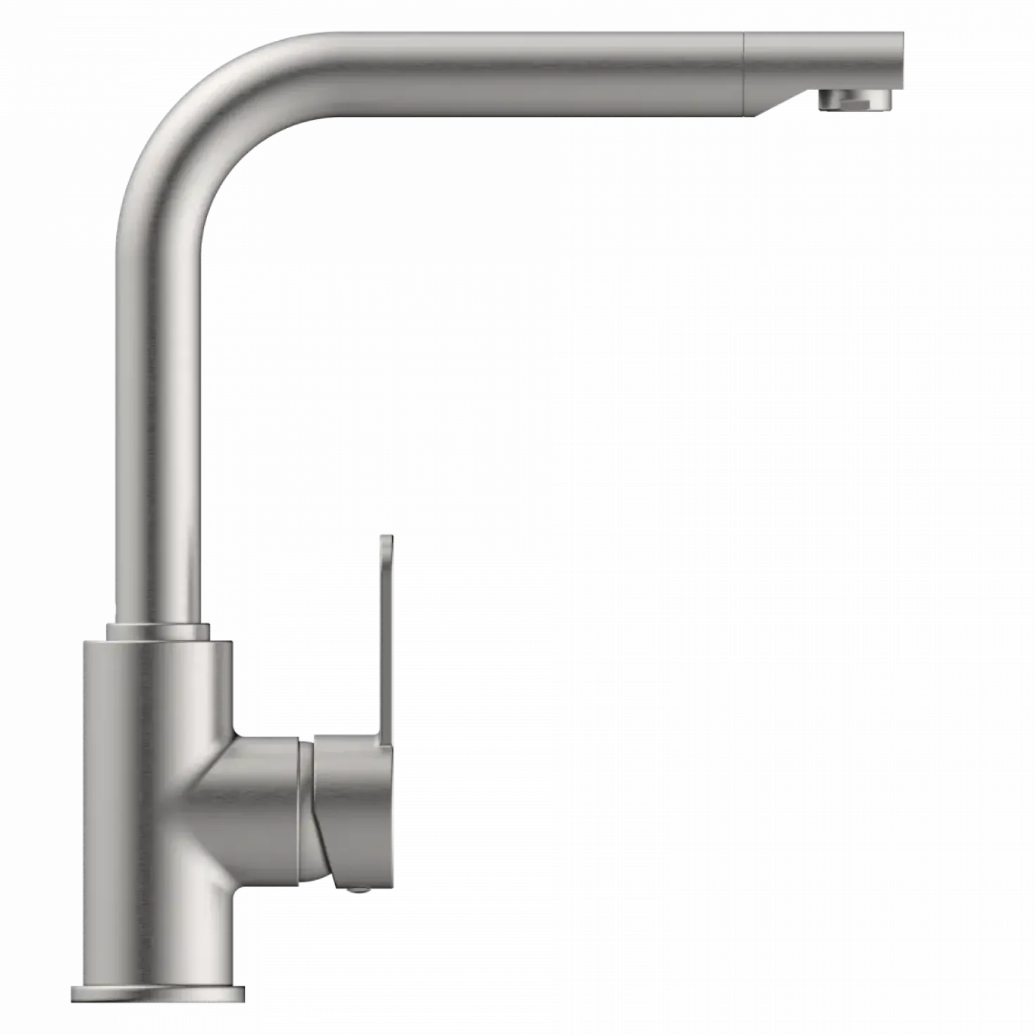 Wasserwerk Felis Single Hole Straight Kitchen Faucet in Brushed Nickel