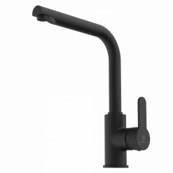 Wasserwerk Felis Single Hole Straight Kitchen Faucet in Matte Black