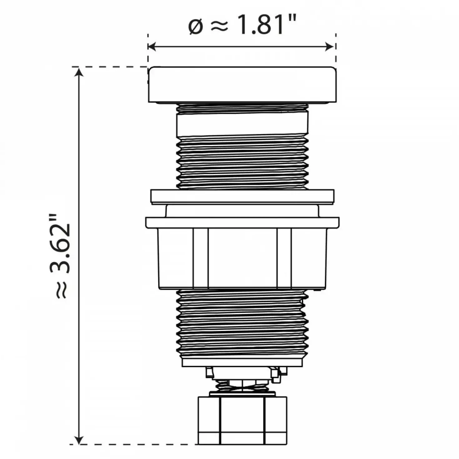 Wasserwerk Garbage Disposal Air Switch in Chrome