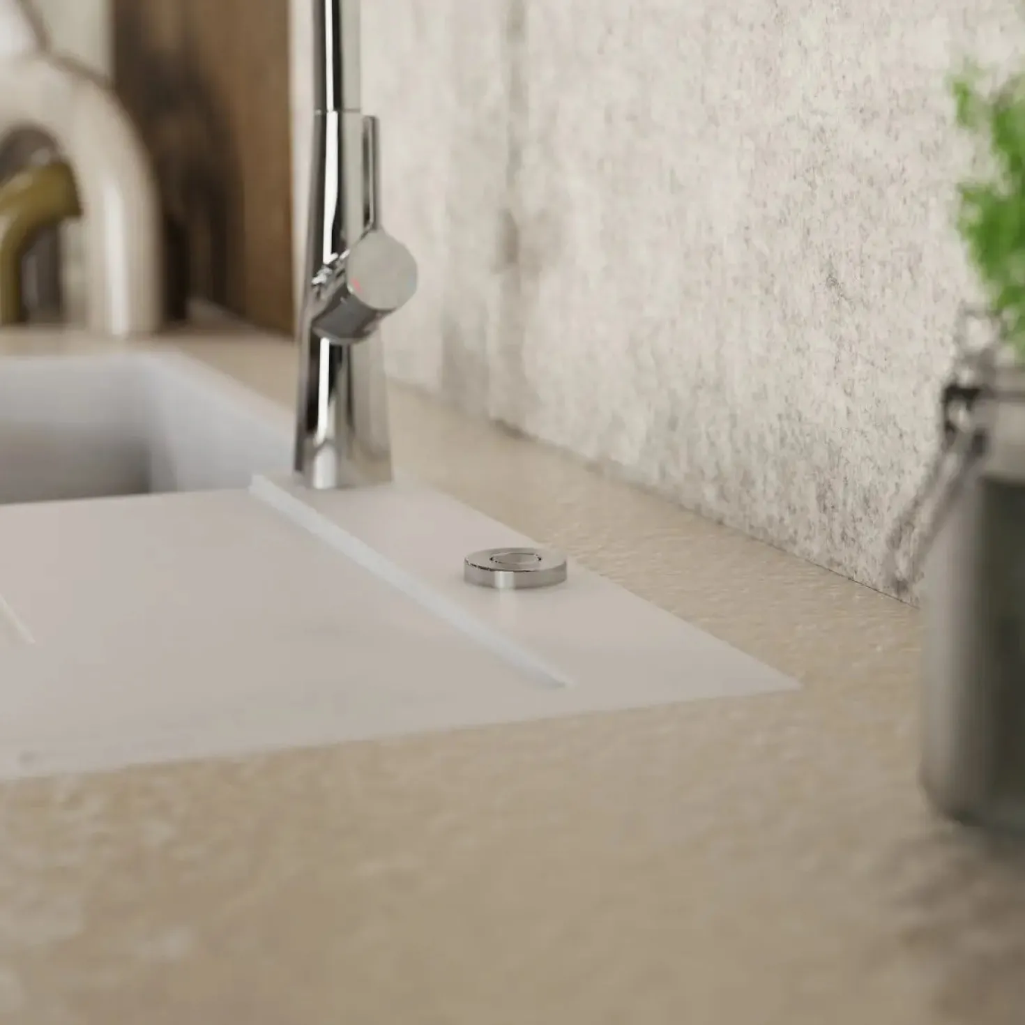 Wasserwerk Garbage Disposal Air Switch in Chrome