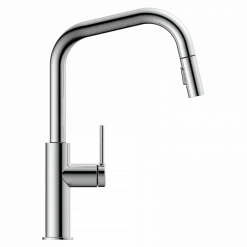 Wasserwerk Kitchen Faucet with Angled Spout Pull-Down Sprayer in Chrome