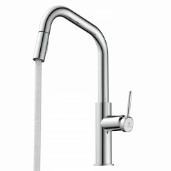 Wasserwerk Kitchen Faucet with Angled Spout Pull-Down Sprayer in Chrome