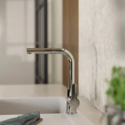 Wasserwerk Kitchen Faucet with Pull-Out Straight Spout in Chrome