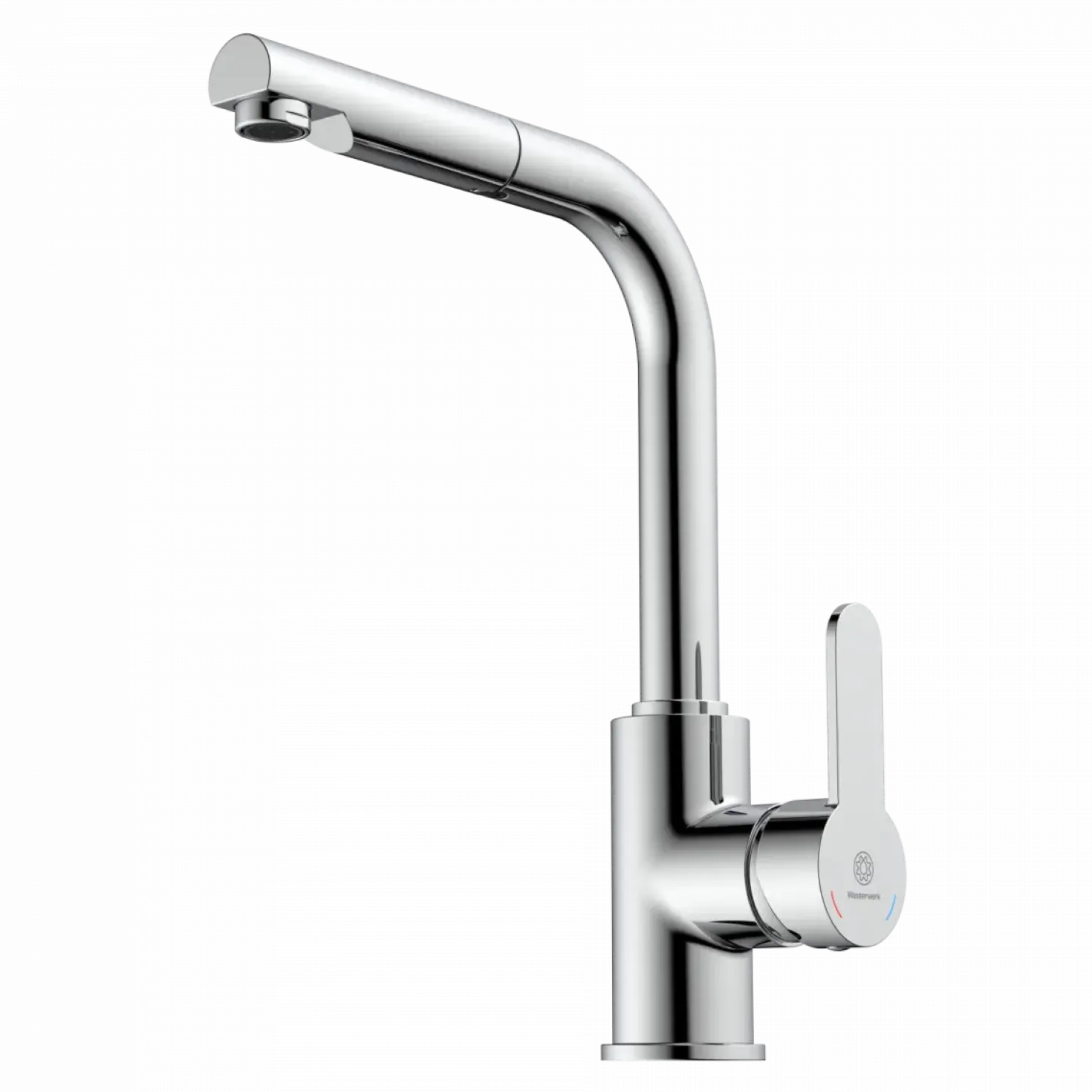 Wasserwerk Kitchen Faucet with Pull-Out Straight Spout in Chrome