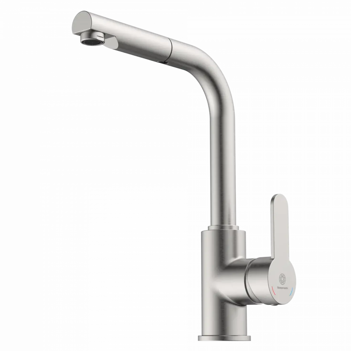 Wasserwerk Kitchen Faucet with Pull-Out Straight Spout in Brushed Nickel