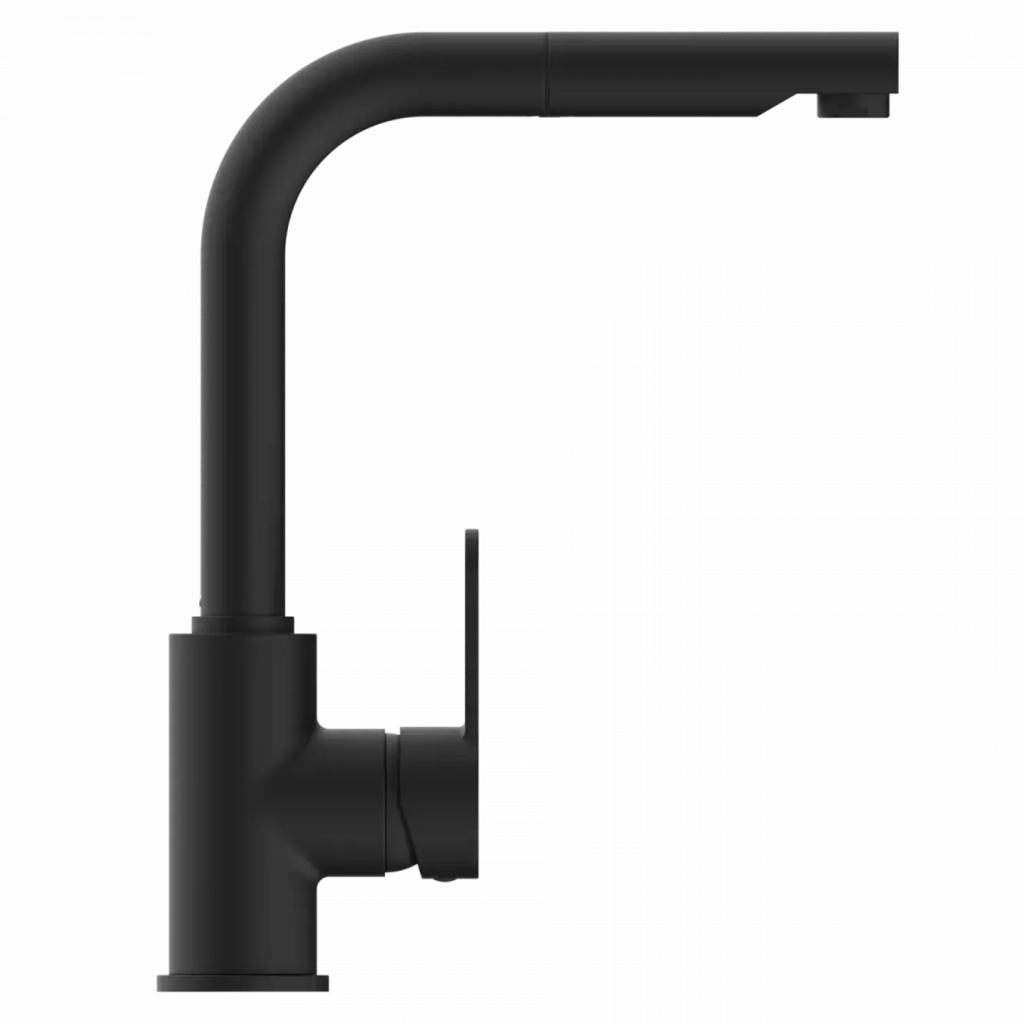 Wasserwerk Kitchen Faucet with Pull-Out Straight Spout in Matte Black
