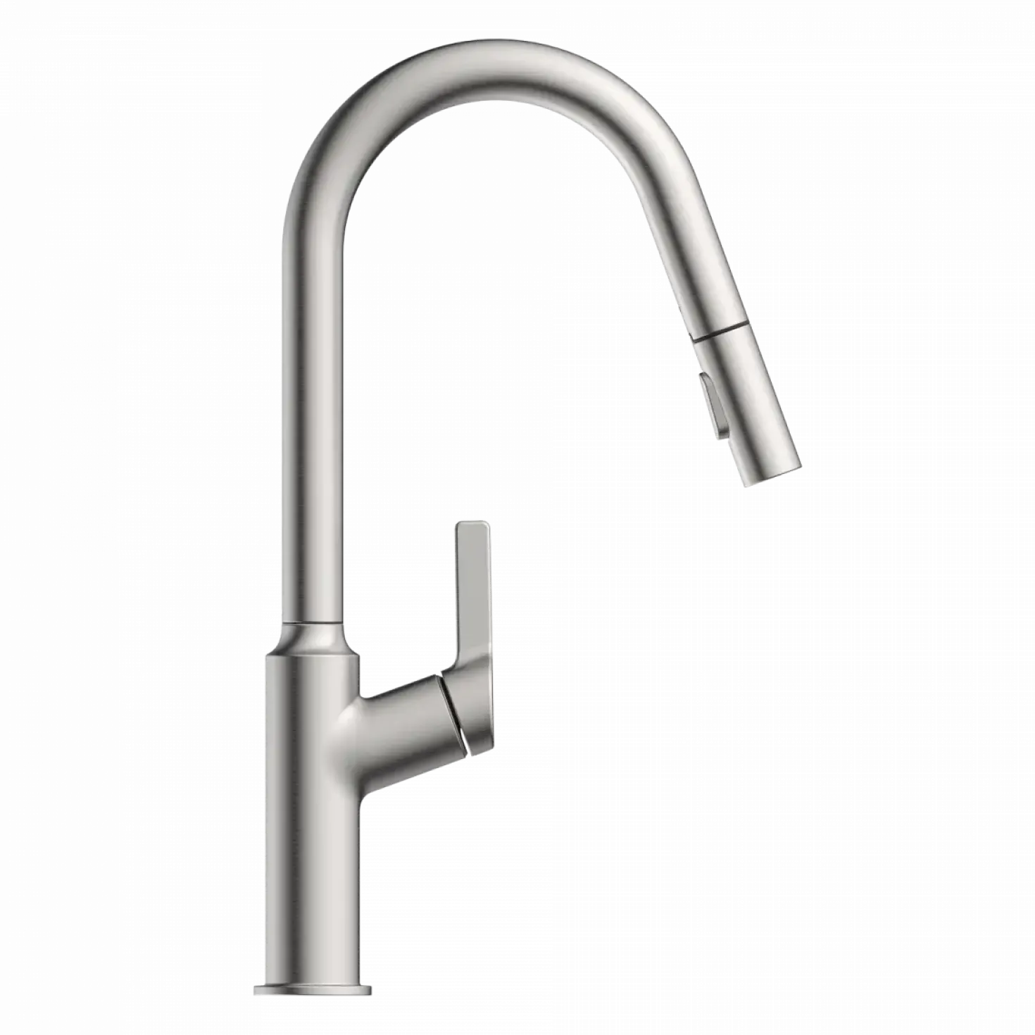 Wasserwerk Kitchen Faucet with Curved Spout in Brushed Nickel