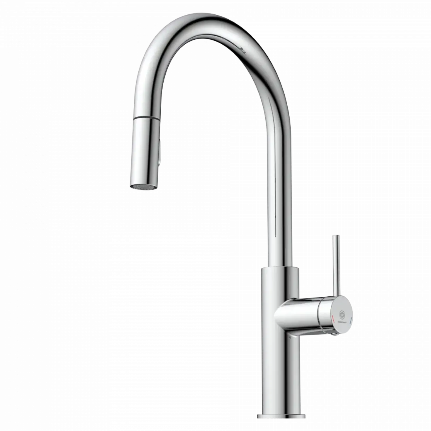 Wasserwerk Kitchen Faucet with Arch Pull-Down Spout in Chrome