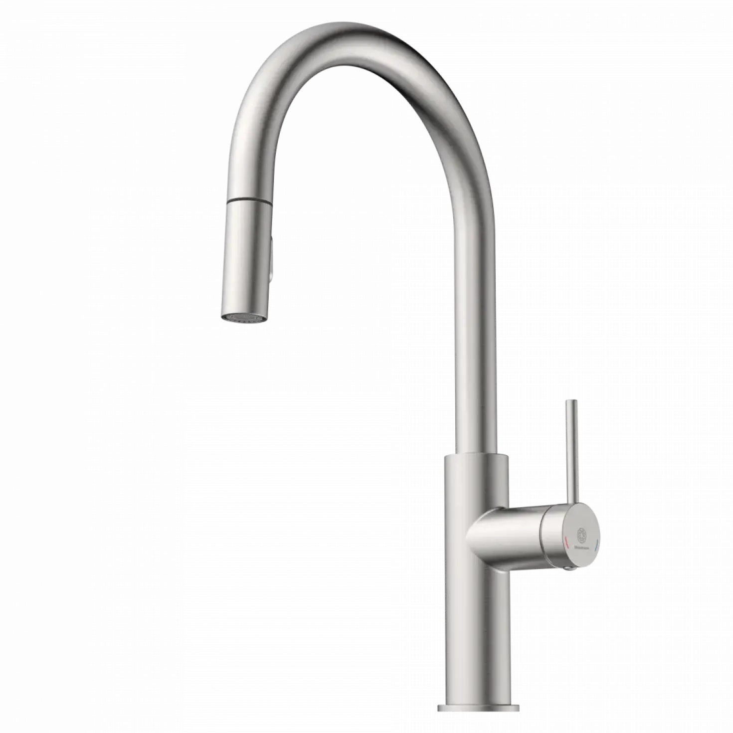 Wasserwerk Kitchen Faucet with Arch Pull-Down Spout in Brushed Nickel