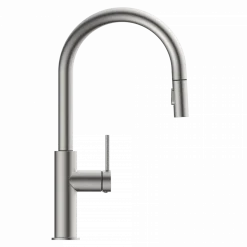 Wasserwerk Kitchen Faucet with Arch Pull-Down Spout in Brushed Nickel
