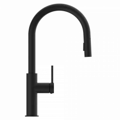 Wasserwerk Kitchen Faucet with Arch Pull-Down Spout in Matte Black