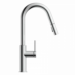 Wasserwerk Kitchen Faucet with Curved Pull-Down Spout in Chrome