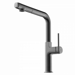 Wasserwerk Kitchen Faucet with Straight Pull-Out Spout in Matte Graphite